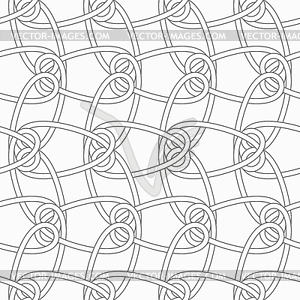 Slim gray vertical interlocking ornament - vector image