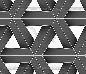 3D colored gray triangular grid - vector clip art