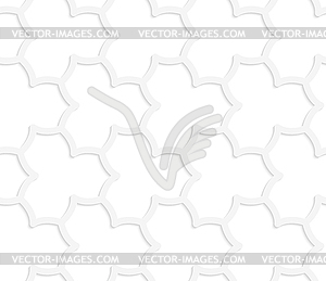 3D white abstract geometrical pointy flower grid - vector clipart / vector image