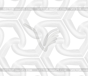 3D white striped spades - vector clipart