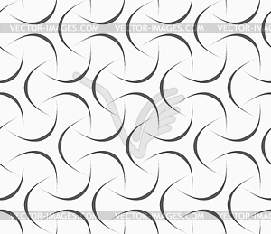 Monochrome abstract linear tetrapods - vector image