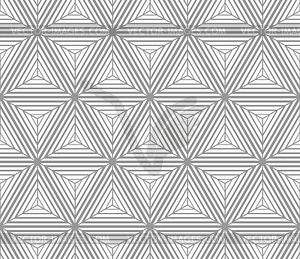 Monochrome gradually striped cubes - vector clipart