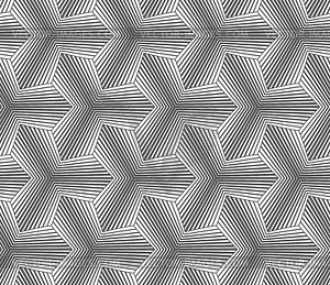 Monochrome gradually striped pointy tetrapods - vector image