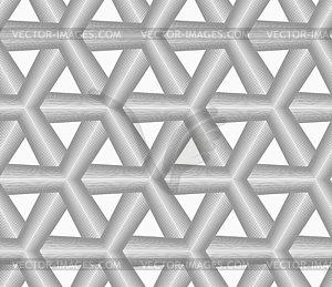 Monochrome gray striped tetrapods - vector clipart