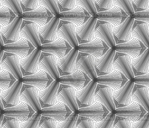 Monochrome hatched three pedal flowers small - vector EPS clipart