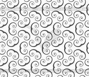 Monochrome spirals forming arks - vector clipart