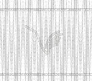 Slim gray striped continues waves - vector image