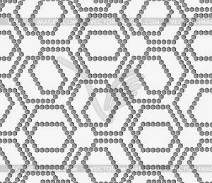 Flat gray with hexagonal complex grid - vector EPS clipart