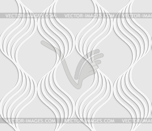 Paper cut out wavy leaves forming grid - royalty-free vector clipart