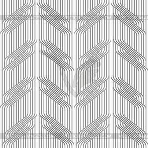 Perforated paper with branches on continues lines - vector image