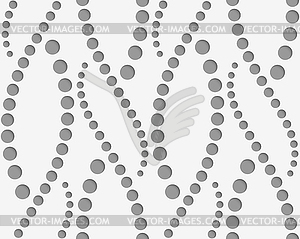 Perforated paper with dotted wavy shapes - vector image