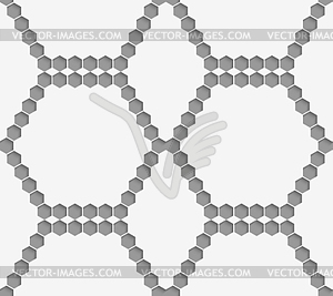 Perforated paper with hexagons forming hexagons - vector clip art