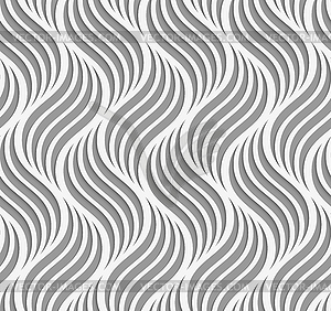 Perforated paper with striped ripples - vector clipart