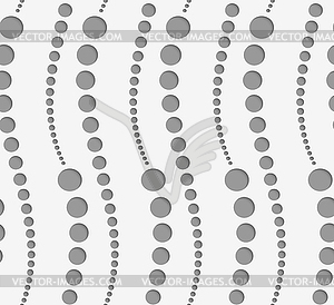 Perforated paper with vertical dotted wavy shapes - vector image