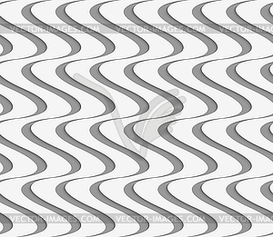 Perforated paper with vertical waves - vector clip art