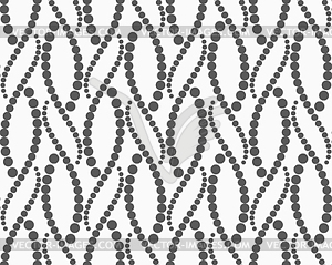Textured with dots wavy snakes - vector clip art