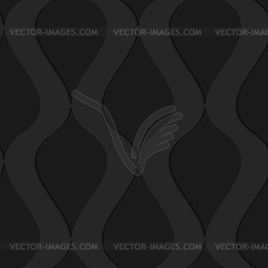 Black 3d wavy vertical connected drops - vector clipart