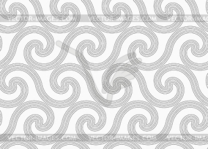 Gray simple striped spiral waves - royalty-free vector image