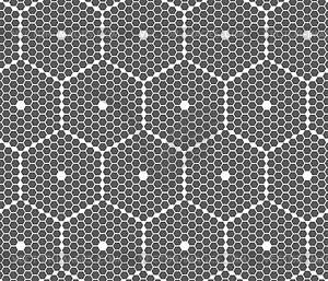 Gray small hexagons forming big hexagons - vector clipart