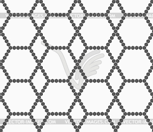 Gray small hexagons forming net - vector clip art