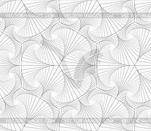 Gray striped overlapping shapes - vector clipart