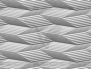 Gray striped uneven zigzag - white & black vector clipart