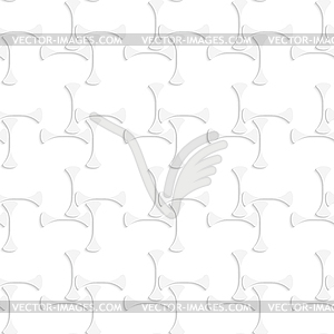 Paper white clubs rotated - vector clipart