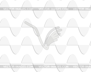 Paper white horizontal semi ovals in row - vector clipart / vector image