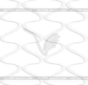 Paper white mirrored waves - vector clipart