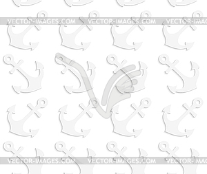 Paper white solid anchors - vector clipart