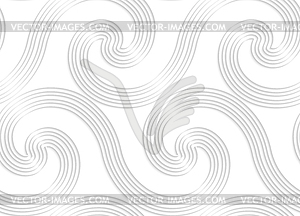 Paper white striped spiral waves big - vector clipart