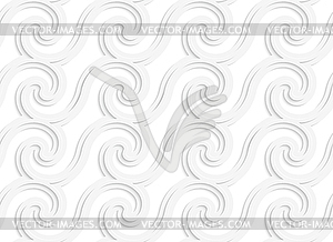 Paper white striped spiral waves - vector clipart