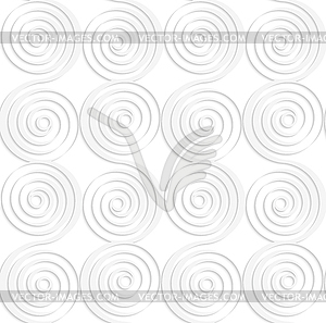 Paper white vertical merging spirals - vector clipart