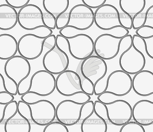 Perforated flower contour - vector clip art