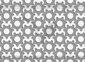 Perforated simple gears - vector clipart