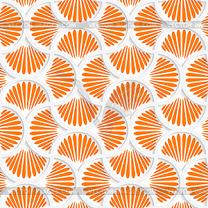 3D orange ray striped pin will grid - vector clipart