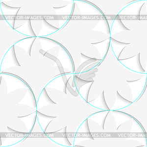 3D pin will solid floral leaves - vector clipart