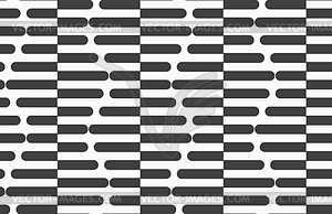 Alternating black and white cut in half hexagons - vector clipart