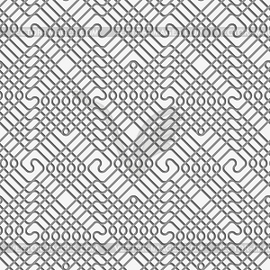 Perforated square overlapping spirals - vector image