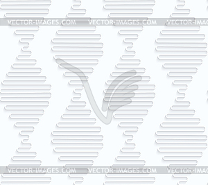 Quilling paper waves forming diamonds - royalty-free vector clipart