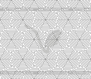 Slim gray connecting wavy triangles - royalty-free vector image