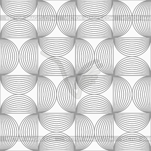 Slim gray striped semi circles - vector image