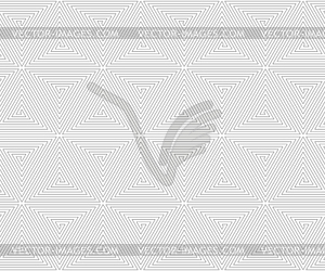 Slim gray triangle spirals forming cubes - vector image