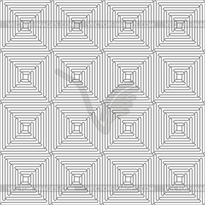 Slim gray wavy squares - vector clipart