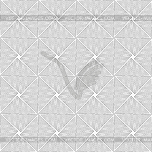 Slim gray wavy striped triangles - vector image