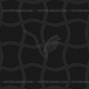 Textured black plastic arched solid rectangles - vector clipart