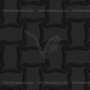 Textured black plastic spool shape grid - vector clipart