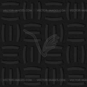 Textured black plastic three holes pin will - vector image