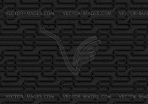 Textured black plastic waves - vector clip art
