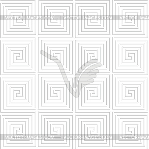 White paper 3D spiral connecting squares - vector clipart